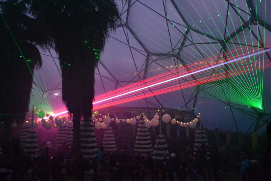 Lasers in the Mediterranean Biome - Eden Project Festival of Light and Sound