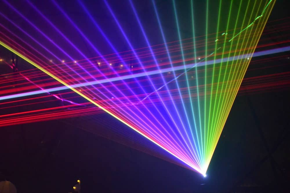 Lasers in the Mediterranean Biome - Eden Project Festival of Light and Sound