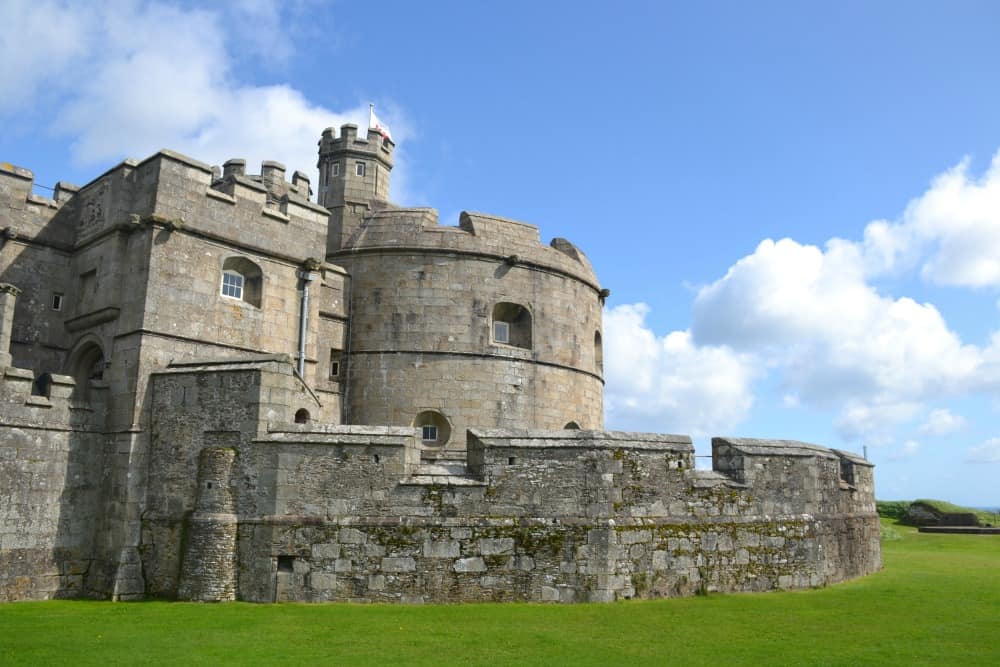 Pendennis Castle from moat