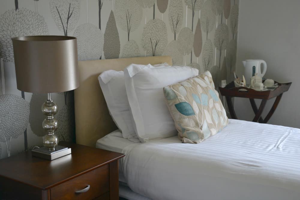 Single bed in twin room at Moorland Garden Hotel