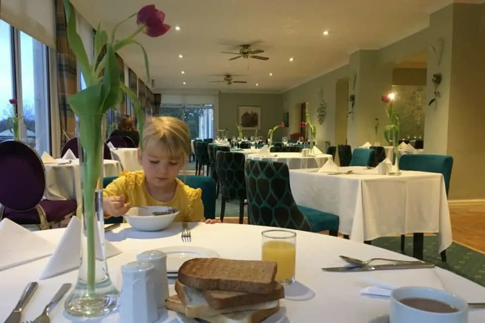 Breakfast in the Wildflower Restaurant at Moorland Garden Hotel
