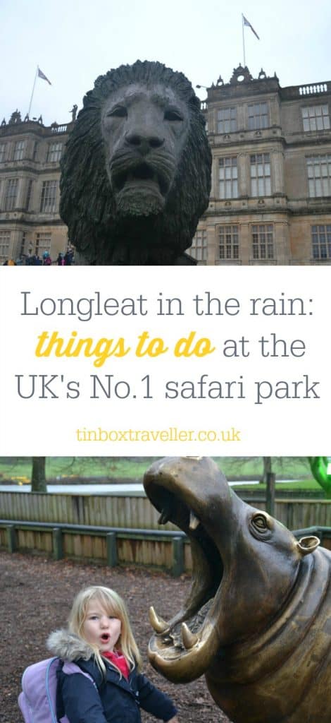 With the unpredictability of the Great British weather days out need to be versatile. Here's what we found to do at Longleat in the rain with kids #Longleat #Wiltshire #safaripark #daysout #familydayout #familytravel #familytravelblog