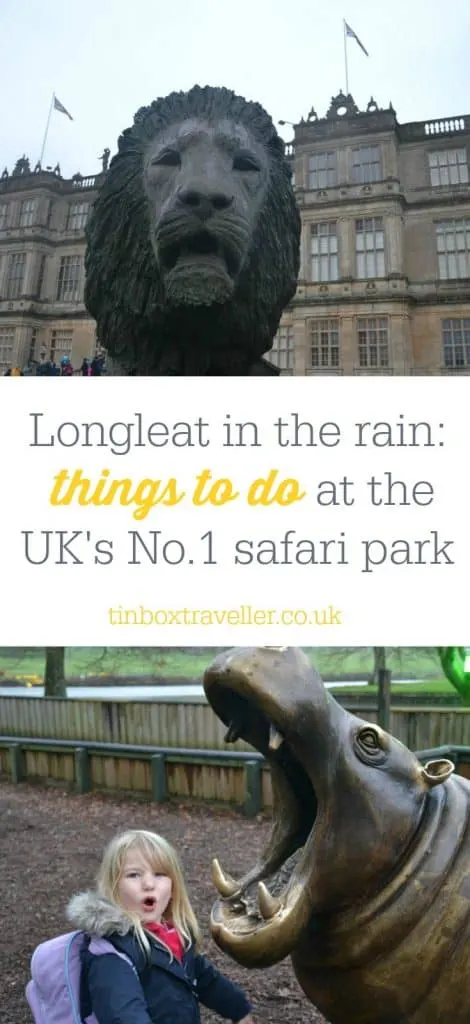 With the unpredictability of the Great British weather days out need to be versatile. Here's what we found to do at Longleat in the rain with kids #Longleat #Wiltshire #safaripark #daysout #familydayout #familytravel #familytravelblog