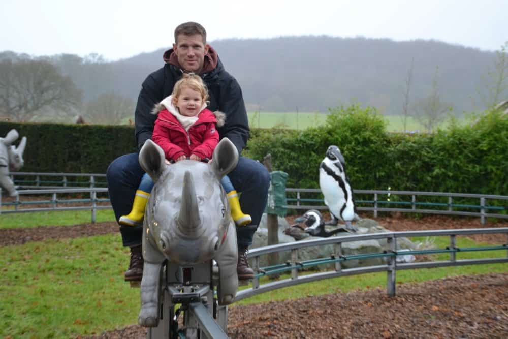 Rockin Rhino ride - Longleat in the rain