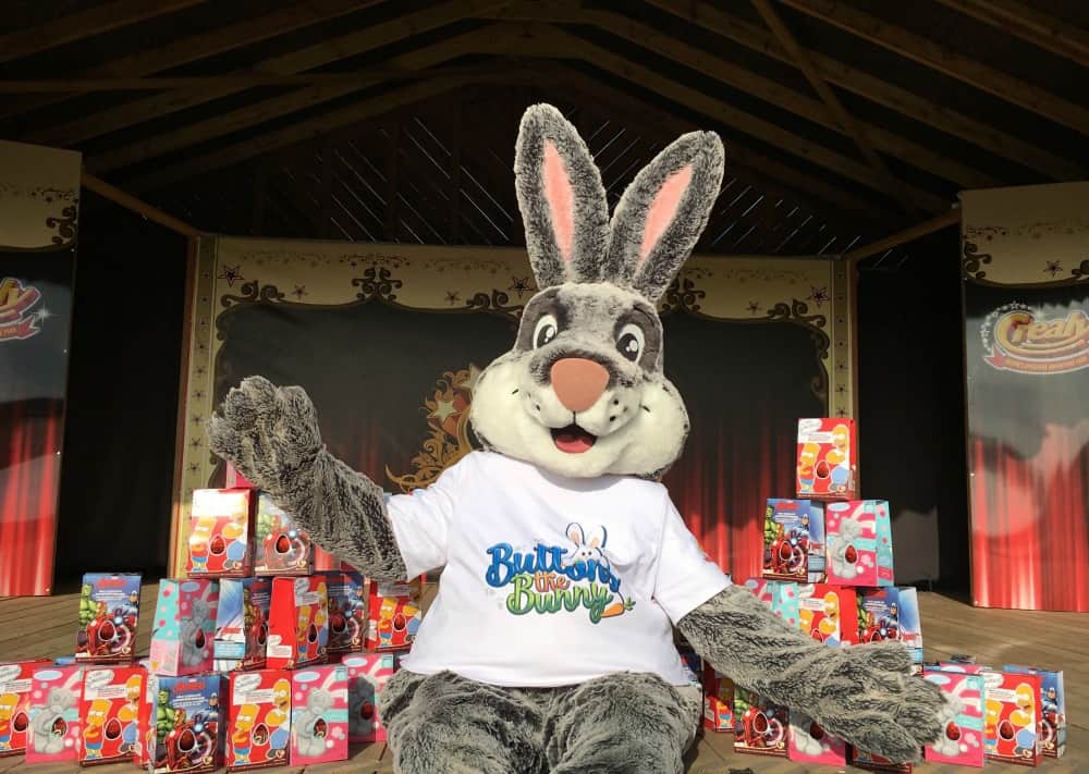 Buttons the Bunny at Crealy Devon - best Easter egg hunts in the UK 2018 