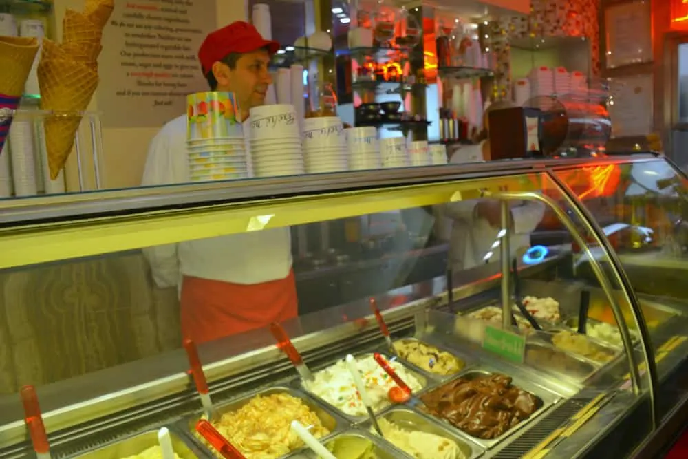 Perche No gelateria counter - essential sights in Florence
