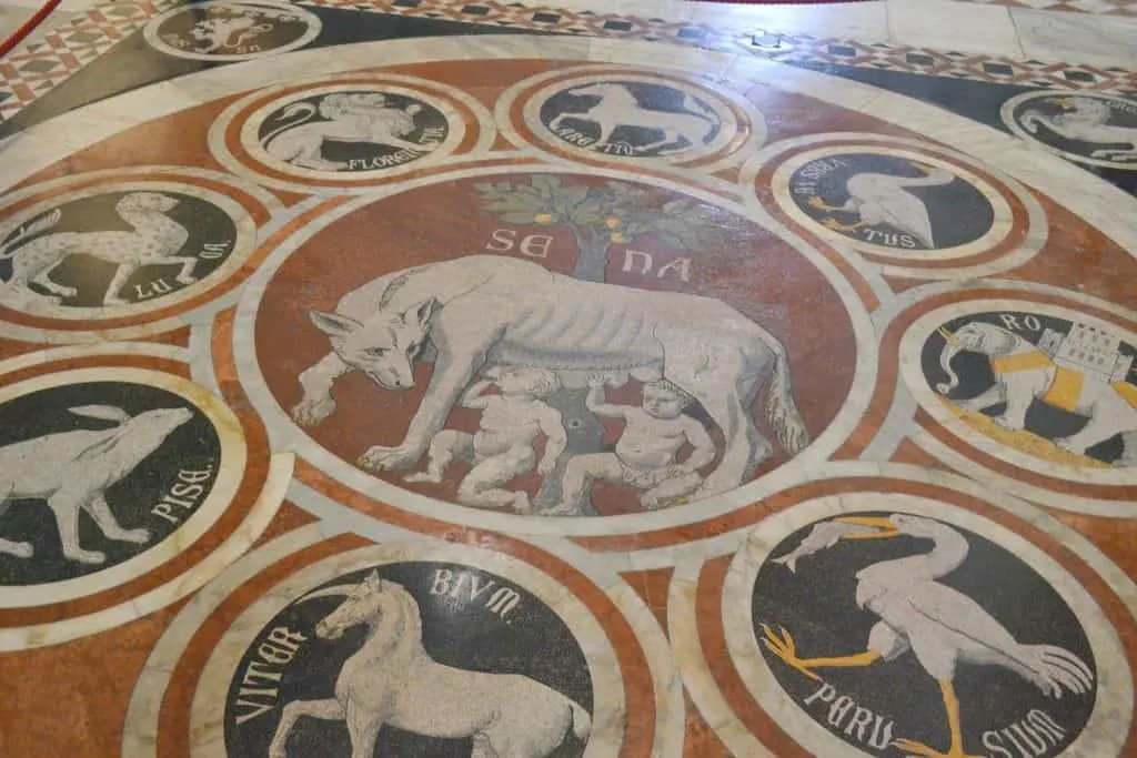Duomo floor picture, Siena Italy with kids