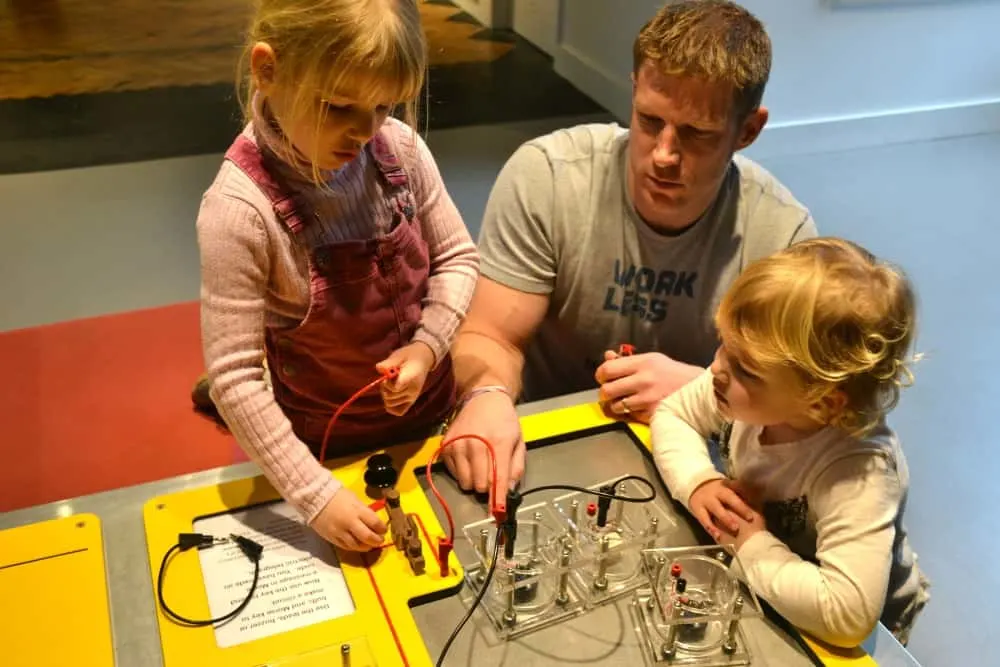 Interactive display at The Telegraph Museum Porthcurno Cornwall