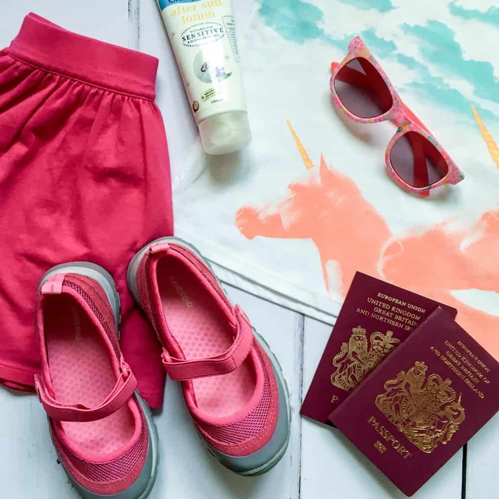Lands End colourful graphic t-shirt and skort