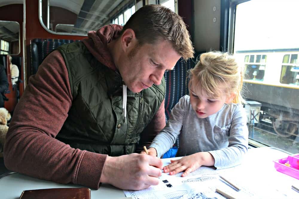 Mr Tin Box and Tot doing trail sheet at Bodmin & Wenford Railway 