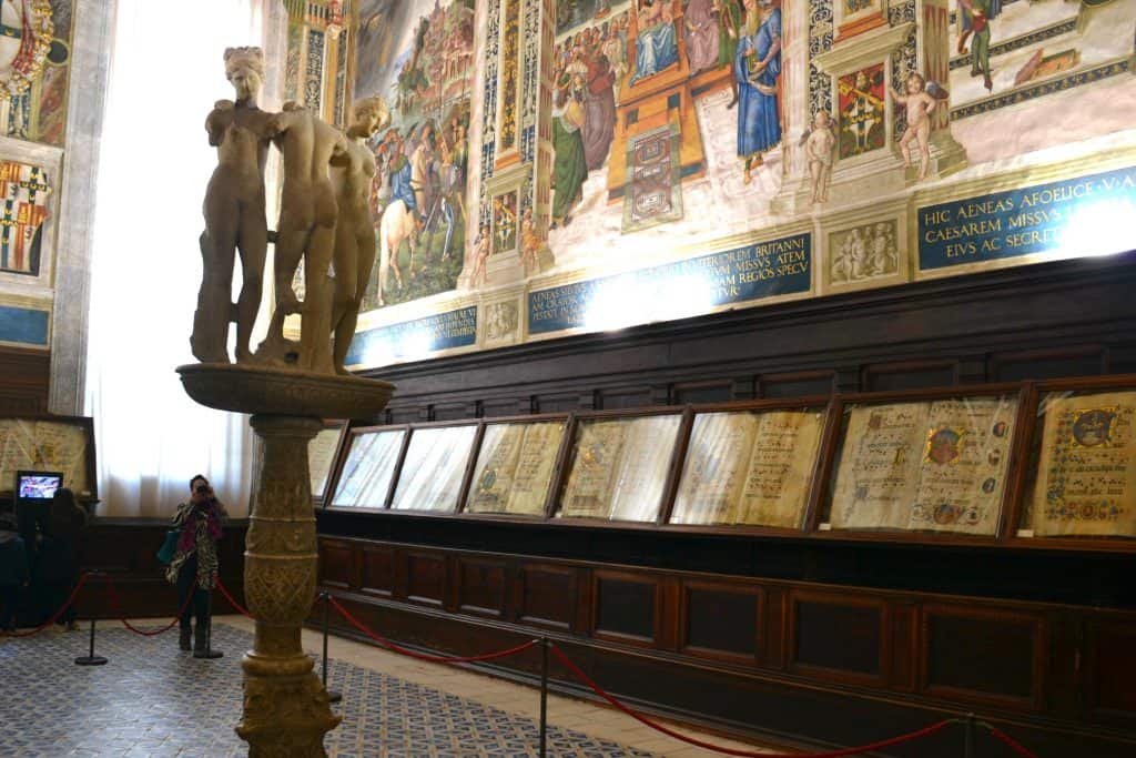 Piccolomini Library inside the Duomo, Siena Italy with kids