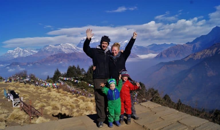 Poon Hill summit - tips for adventurous travel with kids