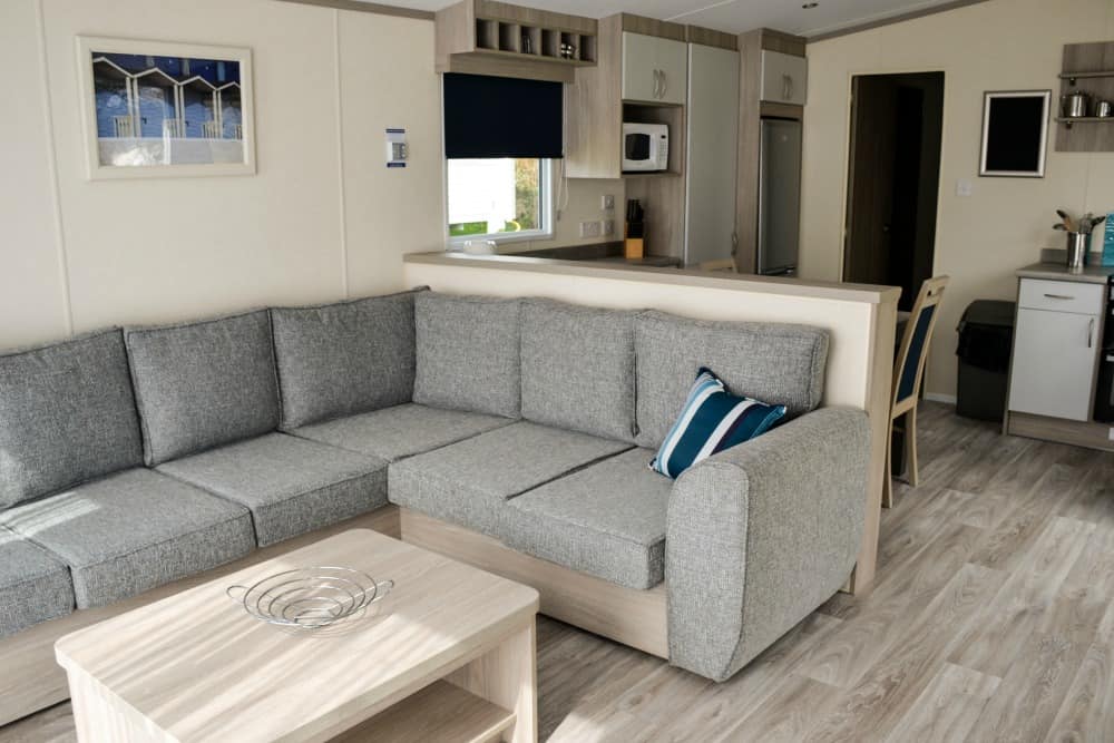 Porthminster lounge in holiday home at Hendra Holiday Park - Cornwall Holiday park