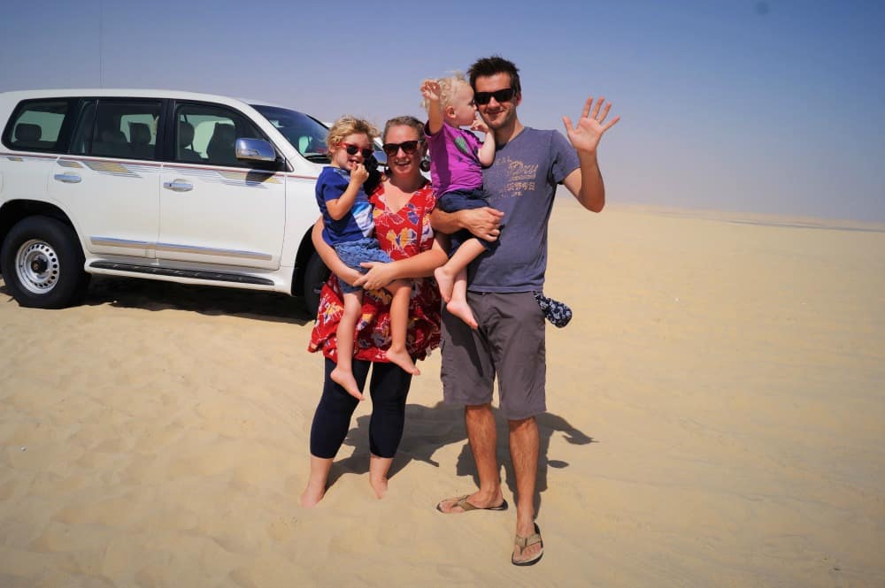 Family 4x4 in desert - tips for adventurous travel with young kids