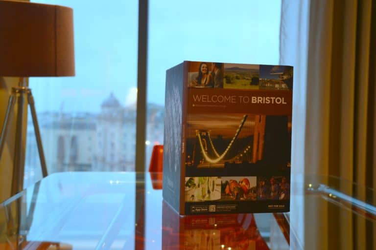 Bristol guide on dining table - SACO Broad Quay luxury serviced apartments in Bristol City Centre