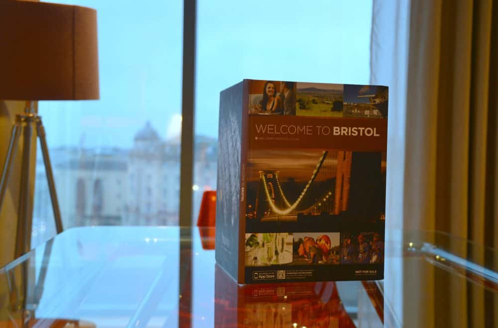 Bristol guide on dining table - SACO Broad Quay luxury serviced apartments in Bristol City Centre