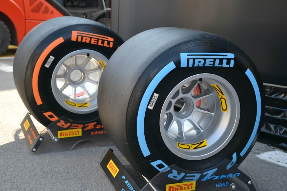 F1 tyres at Circuit de Barcelona - Costa Barcelona with kids