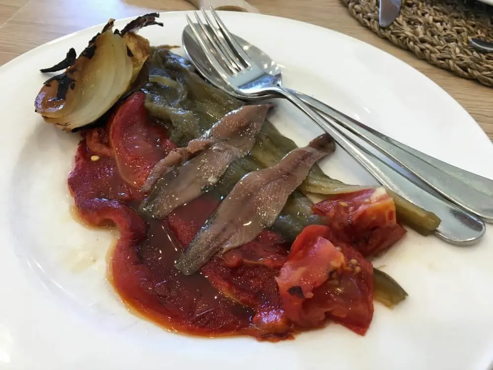 Fish and peppers - Costa Barcelona with kids