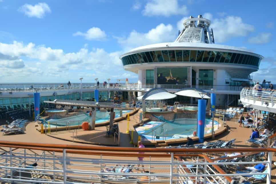 Interior of the Royal Promenade deck of Royal Caribbean Navigator