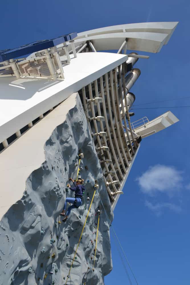 Navigator of the Seas rock climbing wall - Navigator of the Seas with kids