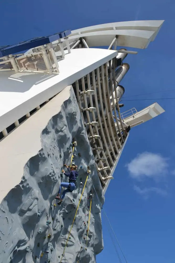 Navigator of the Seas rock climbing wall - Navigator of the Seas with kids