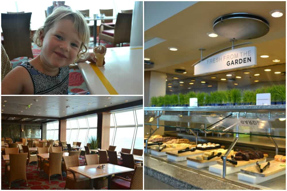 WIndjammer dining collage - Navigator of the Seas with kids