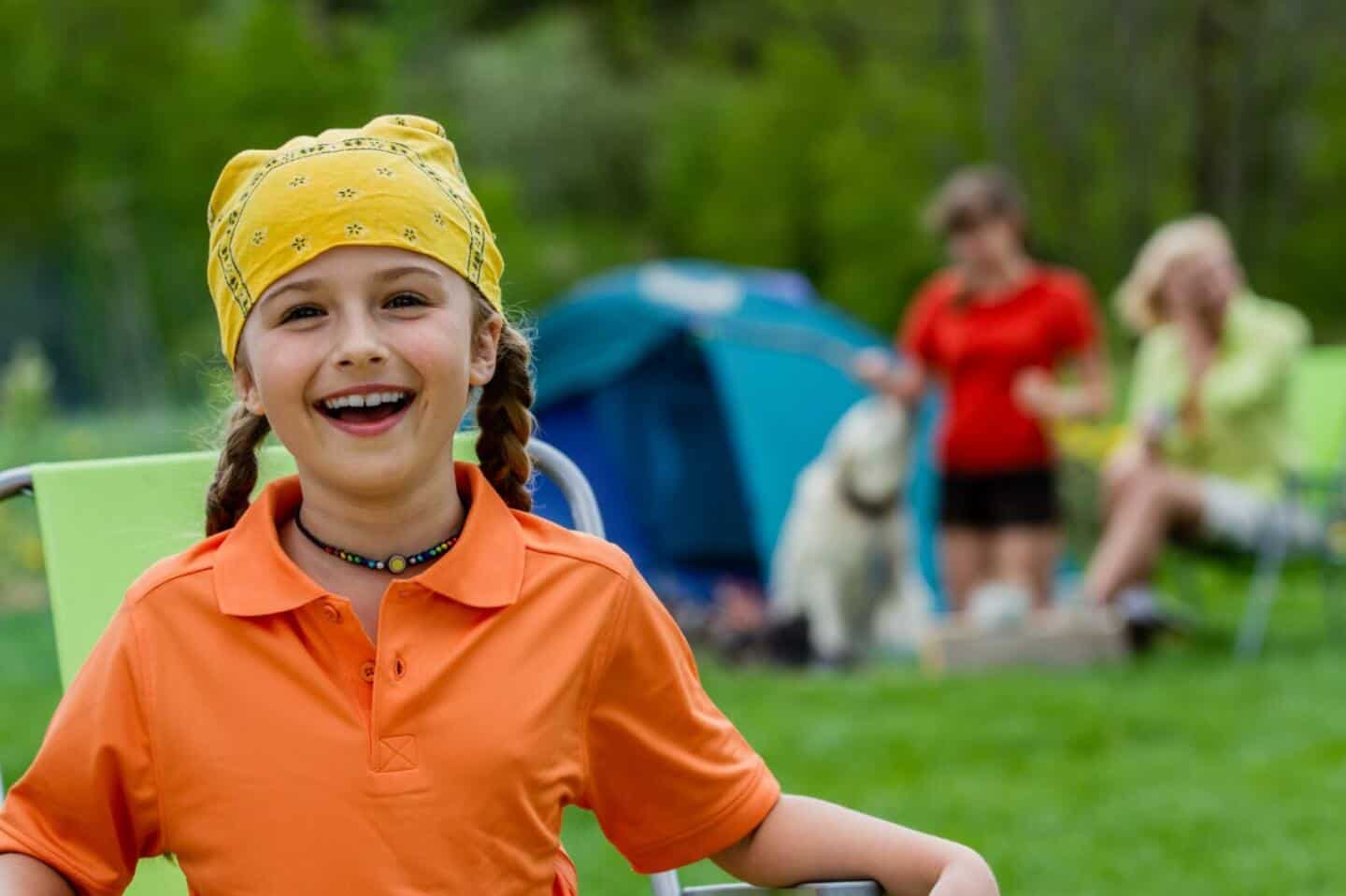 Family camping - camping games