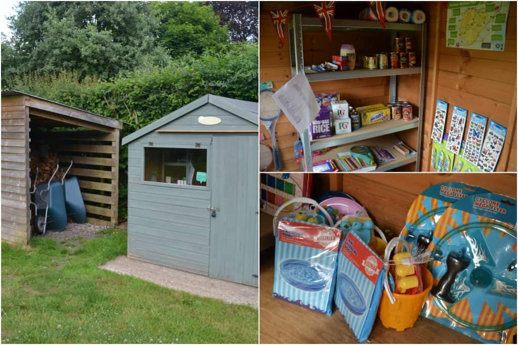 Honesty shop and wood store at Western Meadows Glamping - Dog-friendly glamping in Cornwall