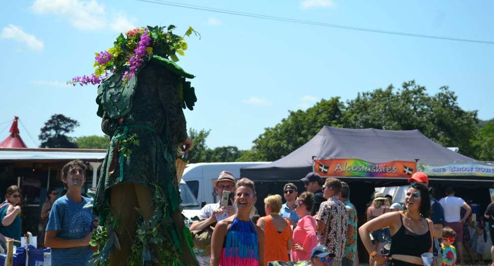 Higher Beings forest man - Devon festival Glas-Denbury