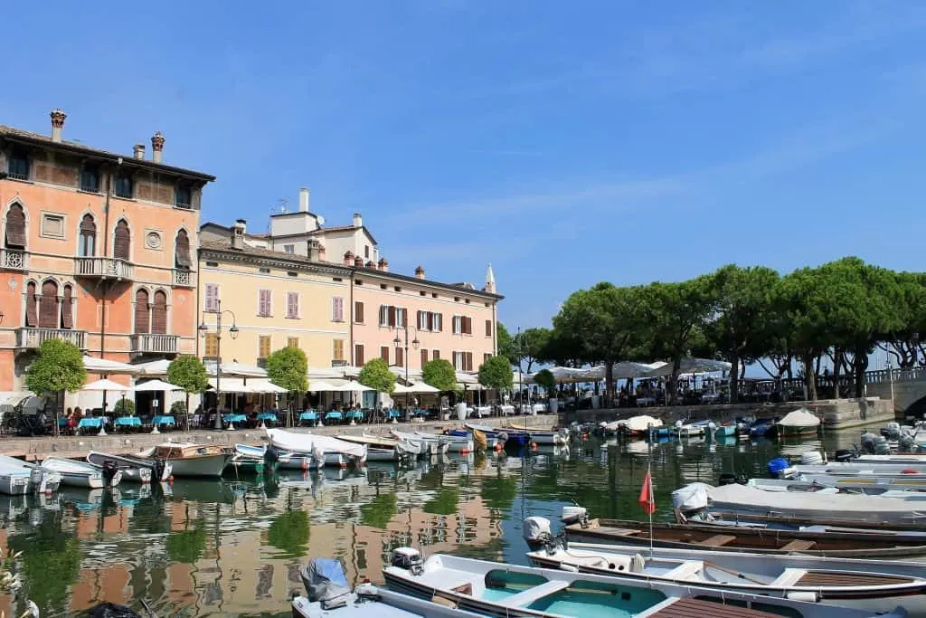 The port town of Desenzano del Garda on Lake Garda Italy