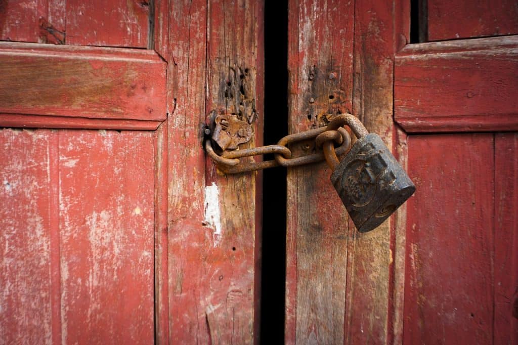 Locked door - essential holiday check list