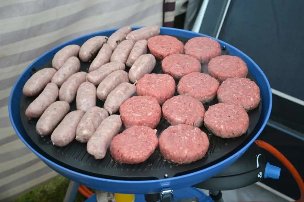 Party catering - portable and versatile gas camping stove and barbecue