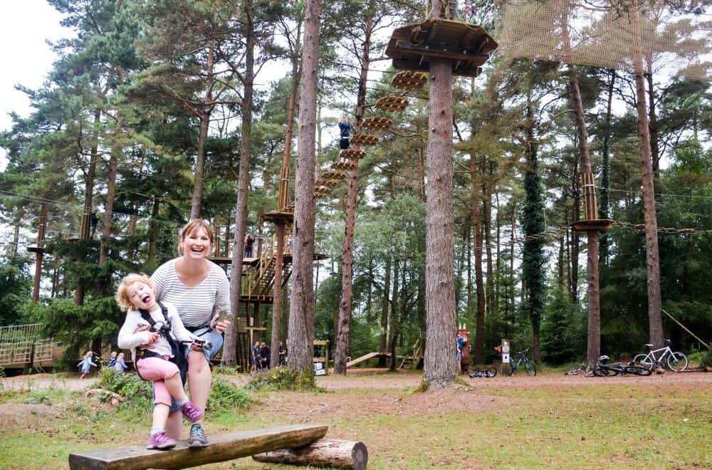 Tin Box family at Go Ape Exeter: Tree Top Junior Adventure at Haldon Forest
