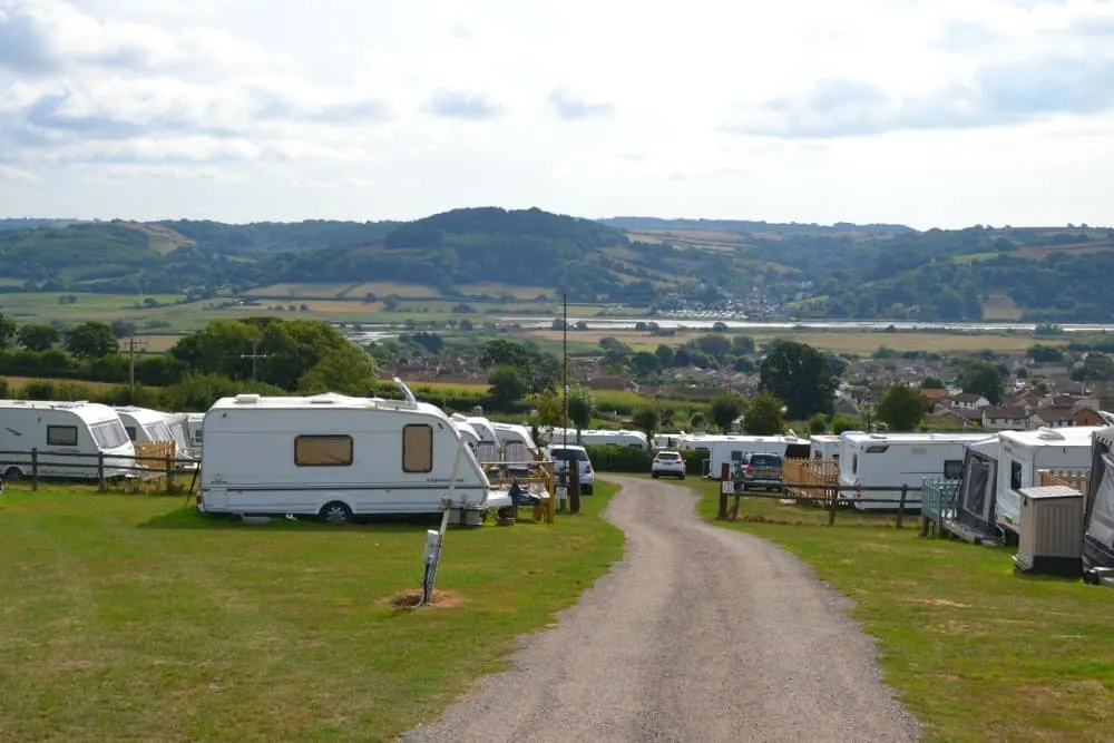 East Devon campsite - Manor Farm Caravan & Camping Site, Seaton Devon - view of Seaton Wetlands