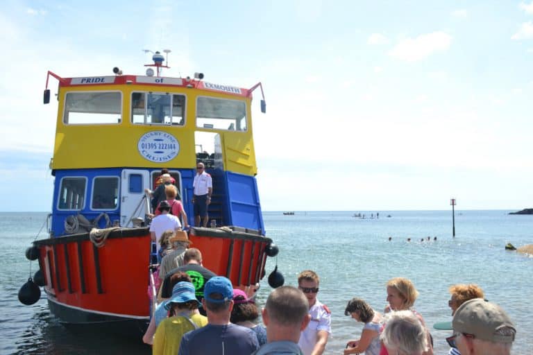 Boarding Pride of Exmouth - Stuart Line Cruises boat trip from Sidmouth