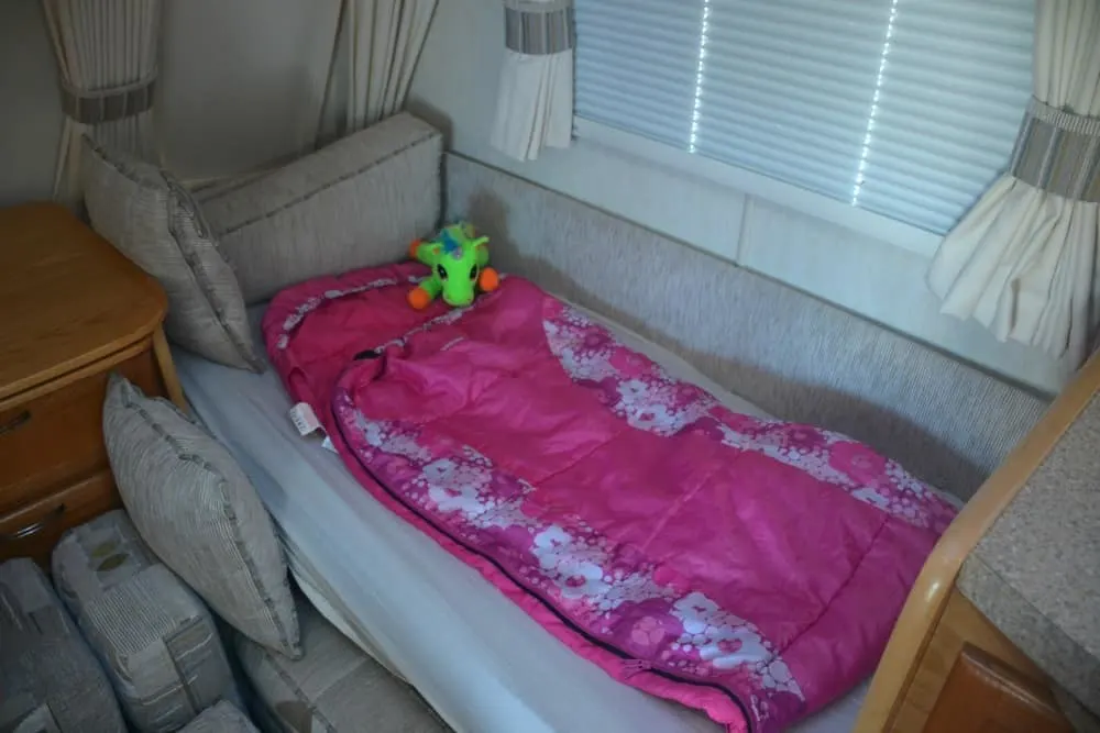 Pre-schooler toddler bed - caravanning with a baby