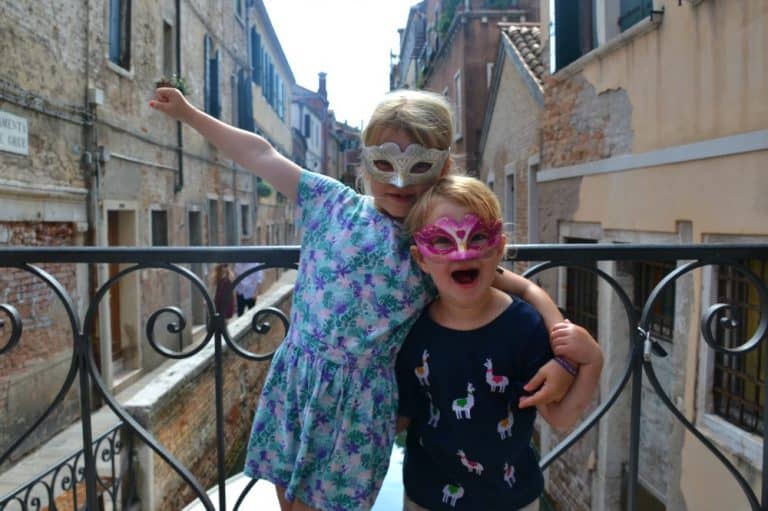 Tin Box Tot and Baby masks Venice - Lake Garda to Venice with kids