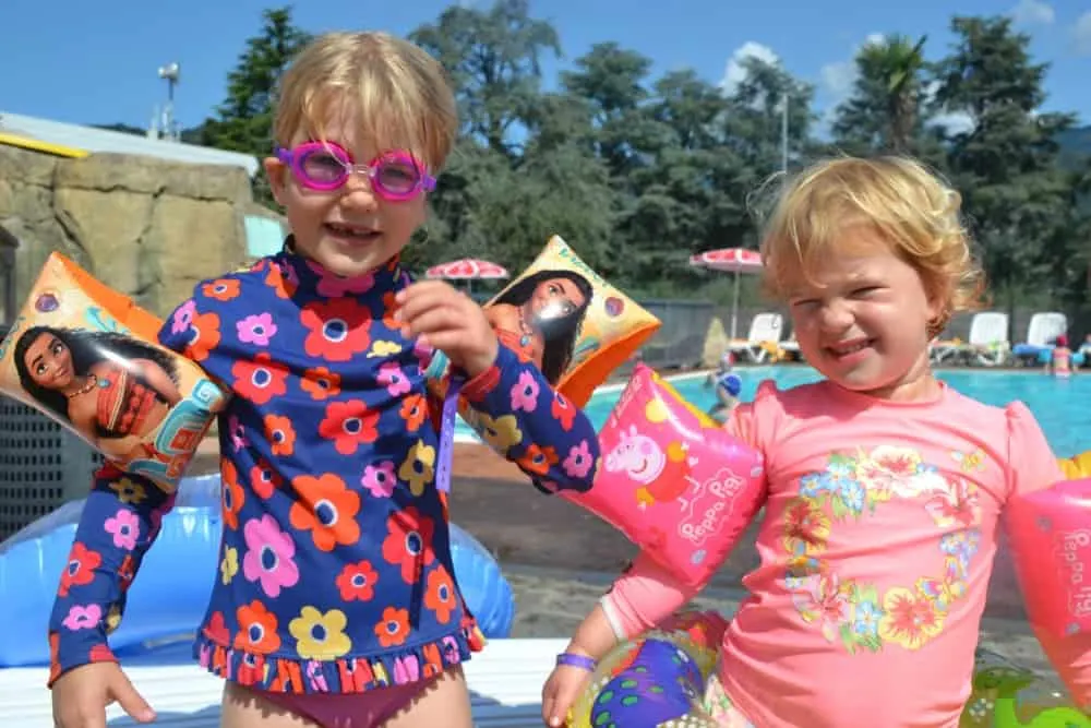 Tot and Baby by pool - Camping Eden, Lake Garda