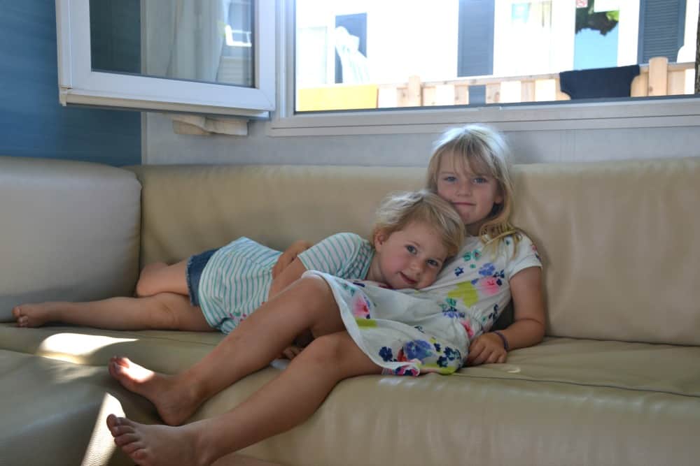 Tot and Baby in Vivaldi mobile home - Camping Eden, Lake Garda