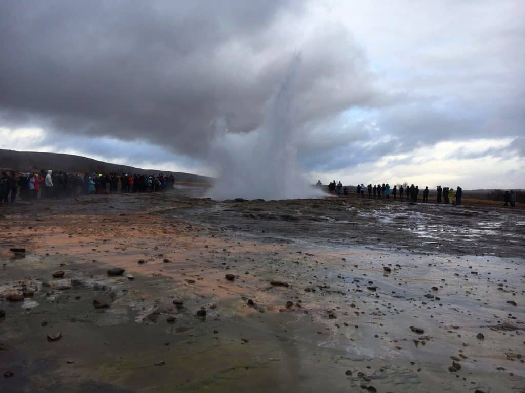 Geysir eruption Iceland - 24 Hours in Iceland: must see sights