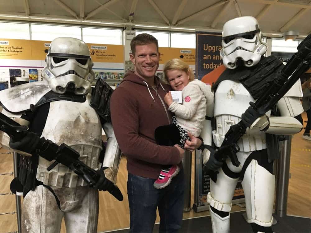 Mr. TB and Child with Storm Troopers - Winchester Science Center