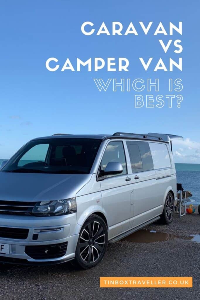 The thoughts of experienced caravanners on the caravan vs camper van debate and why we looked at all the options after selling our Tin Box #travel #campervan #camper #caravan #camping #travelblog #TinBoxTraveller #best #touring