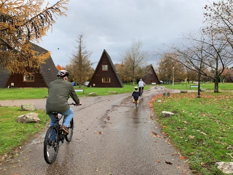 Family cycling at Waterside Cornwall - lodge holidays in Cornwall
