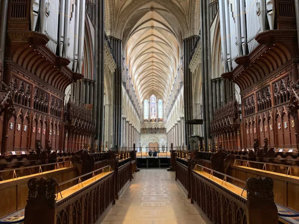 Inside Salisbury Cathedral - Salisbury with kids - a short break in October half term
