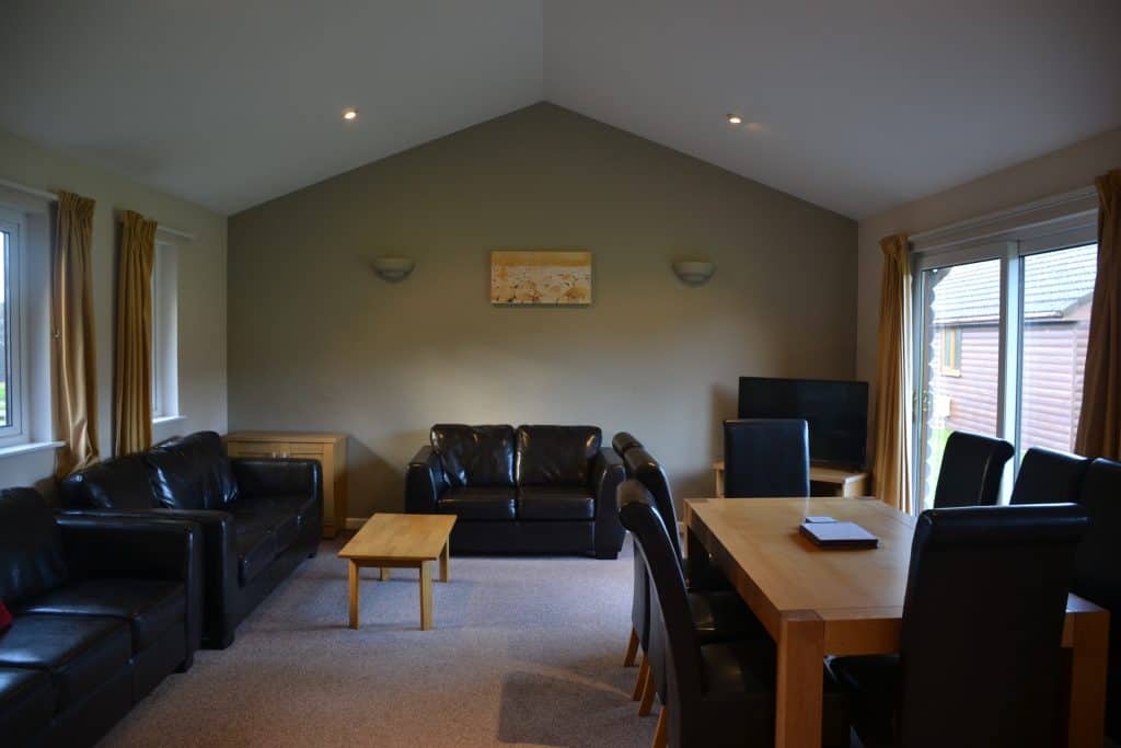Living area in 3 bedroom lodge at Waterside Cornwall - lodge holidays in Cornwall