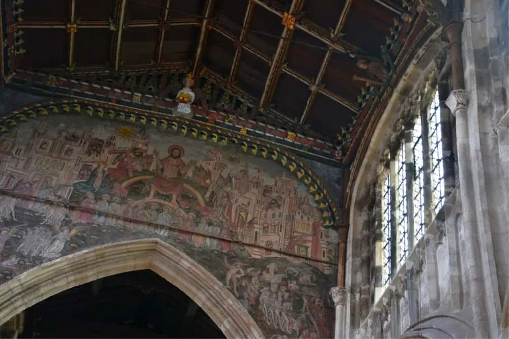 Medieval Doom Painting - Salisbury with kids - a short break in October half term