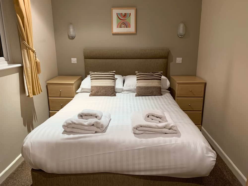 Second bedroom in 3 bedroom lodge at Waterside Cornwall - lodge holidays in Cornwall