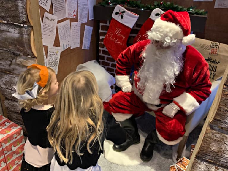 Tin Box family meet Santa at China Fleet Country Club Santa's Carvery & Grotto
