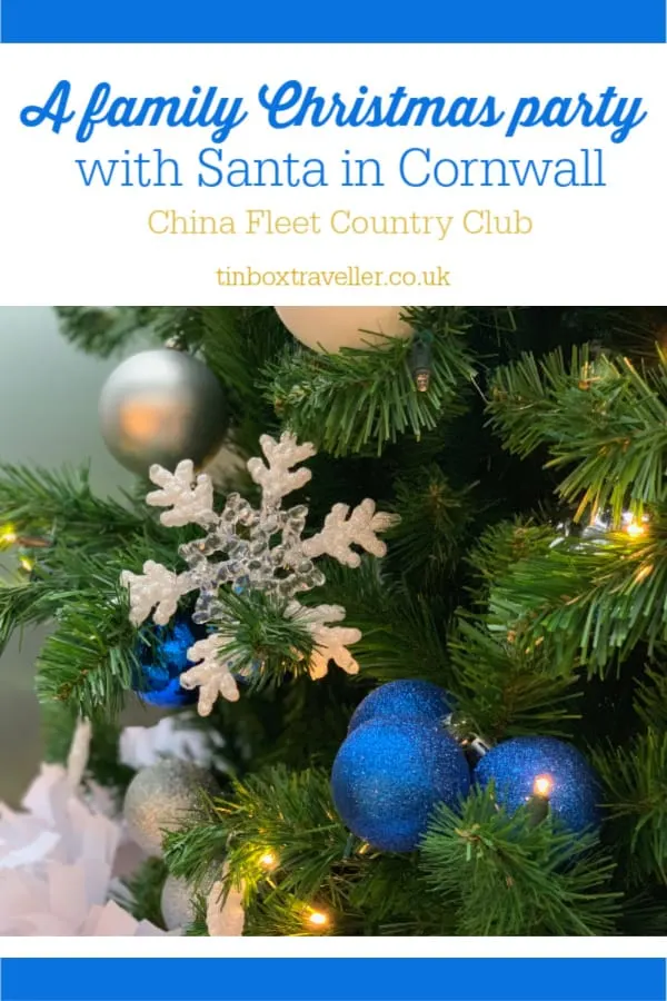A child-friendly Christmas party to share with family or friends. Read a review of Santa's Carvery & Grotto at China Fleet Country Club in Saltash, Cornwall #meetSanta #Cornwall #Saltash #UK #familyfriendly #Christmas #Santa #FatherChristmas #lunch #carvery #familytravelblog