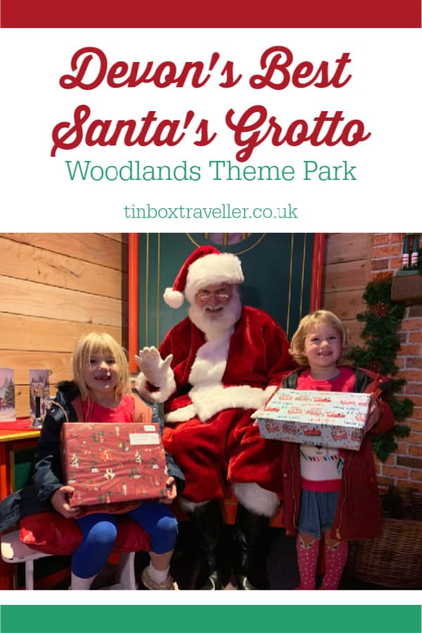 A visit to the Woodlands Theme Park Santa's Grotto near Dartmouth - what to expect from this Christmas experience including interactive walk-through & gifts #Santa #grotto #Devon #SouthDevon #VisitDevon #magic #Christmas #themepark